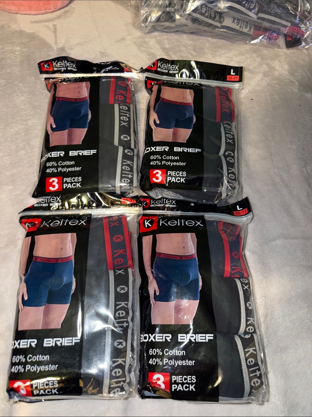 Men’s Navy Boxer Briefs - 3 Pack